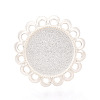 Adjustable Flower Alloy & Iron Bezel Cup Ring Base with Rotatable Tray MAK-T012-08S-2