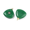Dyed Natural Malaysia Jade Pendants KK-C251-01C-03-2