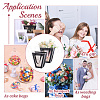 Trapezoid Paper Flower Gift Tote Bags with Plastic Visible Window ABAG-WH0045-25B-7