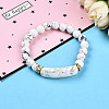 Natural Howlite Beads Stretch Bracelets BJEW-T022-04O-1