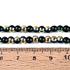 Electroplate Transparent Glass Beads Strands LS-EGLA-Q132-4MM-A14-4