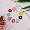 120Pcs 12 Colors Golden Plated Alloy Charms ENAM-SZ0001-64I-4