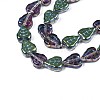 Electroplate Glass Beads Strands X-EGLA-S188-16-C03-3