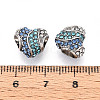 Alloy Rhinestone European Beads FIND-N009-12P-3