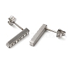 PVD Vacuum Plating 304 Stainless Steel Stud Earring EJEW-C099-08GP-3