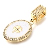 Brass Micro Pave Cubic Zirconia Pendants KK-S049-01G-B-2