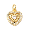 Brass Micro Pave Cubic Zirconia Pendants KK-S510-49G-05-1