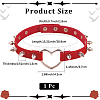 Adjustable Adjustable Gothic PU Leather Alloy Spike Rivet Heart Choker Necklaces for Women NJEW-WH20816-006P-C-2
