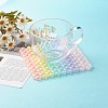 6 Colors Transparent Acrylic Pumpkin Beads Cup Mat AJEW-CM00001-3