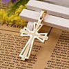 Ion Plating(IP) 304 Stainless Steel Cross Pendants STAS-I035-31B-1