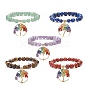 5Pcs 5 Style Natural Mixed Gemstone Stretch Bracelets Set BJEW-JB08748-1