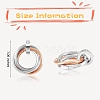 201 Stainless Steel Interlocking Ring Pendants STAS-SZ0002-61A-7