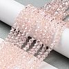 Transparent Electroplate Glass Beads Strands GLAA-F029-3mm-C26-4