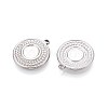 304 Stainless Steel Pendant Cabochon Settings STAS-T067-10P-2