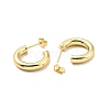 Rack Plating Brass C-shape Stud Earrings EJEW-G288-32C-G-2