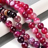 Natural Striped Agate/Banded Agate Beads Strands G-Z060-A01-C06-2