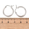 Rhodium Plated 925 Sterling Silver Hoop Earrings JE835A-02-3