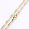 304 Stainless Steel Snake Chain Necklaces MAK-L015-21G-1