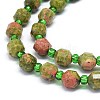 Natural Unakite Beads Strands G-O201B-15-3