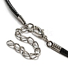 Waxed Cord Necklaces NJEW-P310-05P-01-3