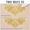 Ethnic Style Polyester Metallic Thread Embroidery Iron on Applique Patch PATC-WH0005-67A-5