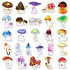 51Pcs Mushroom PVC Adhesive Waterproof Stickers Self-Adhesive Stickers PW-WG637B4-01-5