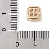 Brass Micro Pave Cubic Zirconia Beads KK-K297-33G-4