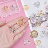 Unicraftale 12Pcs 2 Colors 201 Stainless Steel Filigree Charms STAS-UN0029-90-2