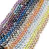 Electroplate Triangle Glass Beads Strands EGLA-A036-11A-M-1