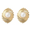 304 Stainless Steel Stud Earrings EJEW-G423-31D-G-4