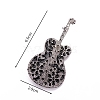 Guitar Alloy Black Enamel Pins Brooch PW-WG6D5E1-01-2