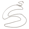 Brass Curb Chain Necklaces for Women NJEW-D302-50P-4