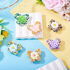 6Pcs 6 Colors Opaque Acrlyic Sparkling Rhinestones Beads MACR-TA0002-35-4