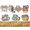 7Pcs 7 Styles Cat Theme Acrylic Pendants MACR-FS0001-72-5