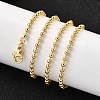 2.5MM Brass Ball Chain Necklaces NJEW-M108-04G-5