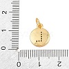 Brass Micro Pave Clear Cubic Zirconia Charms CU-CBA56CE-12G-L-3