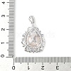 925 Sterling Silver Clear Cubic Zirconia Flower Pendants STER-M092-03P-3