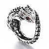 Tibetan Style Alloy Cuff Finger Rings RJEW-T009-03AS-1