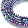 Electroplate Glass Beads Strands EGLA-I013-2mm-FP08-3