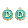 Golden Plated Alloy Enamel Charms LS-ENAM-Q437-15D-1