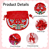 4Pcs 4 Colors Half Round Cloth Packing Pouches ABAG-CA0001-16-3