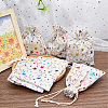 Christmas Jute Cloth Star Print Storage Pouches ABAG-WH0048-12A-4