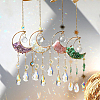 Crystal Chandelier Glass Teardrop Pendant Decorations HJEW-PH01778-01-5