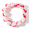 Halloween Creative Wood Printed Stretch Round Beaded Bracelets YX3939-5-1