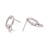 Non-Tarnish 304 Stainless Steel Stud Earring Findings STAS-P308-02A-P-2