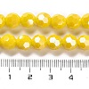 Electroplate Opaque Glass Beads Strands X-EGLA-A035-P8mm-A04-4