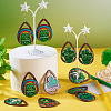 Saint Patrick's Day DIY Wood Teardrop Earring Making Kit DIY-TA0009-12-7