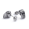 Retro 304 Stainless Steel Stud Earrings EJEW-L248-007AS-2