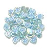 UV Plating Rainbow Iridescent Acrylic Enamel Beads X-OACR-G012-12-4