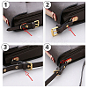 Imitation Leather & Alloy Undamaged Adjustable Bag Roller Buckles FIND-WH0126-162-3